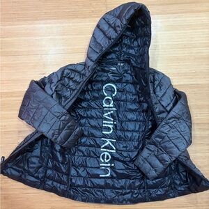 Calvin Klein Shiny Black Quilted Jacket